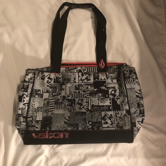 Volcom Handbags - Volcom Printed Distressed Tote Bag